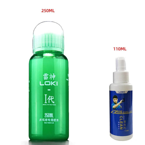 Planet Gates Glue and cleaner / CN Loki Professional Table Tennis Glue with Brush Ping Pong Rubber Sponge Synthetic Glue 250ml