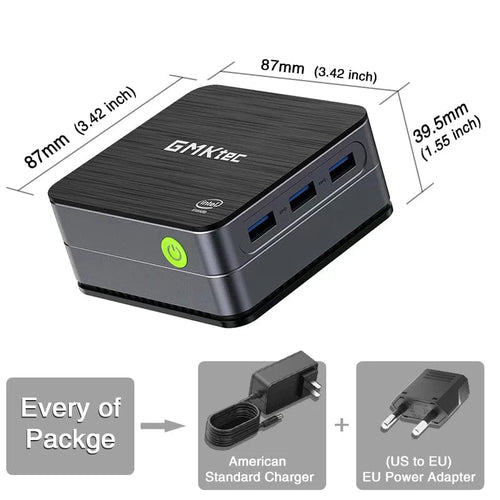 Planet Gates GMK G2 / us / 12GB RAM 512GB ROM MLLSE G2 Mini PC Windows 11 Pro Alder Lake N100 Intel 12th DDR4 12GB RAM 512GB SSD WiFi 6 BT5.2 Desktop Computer Mini Pc Work