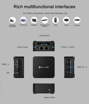 Planet Gates GMK G2 / us / 12GB RAM 512GB ROM MLLSE G2 Mini PC Windows 11 Pro Alder Lake N100 Intel 12th DDR4 12GB RAM 512GB SSD WiFi 6 BT5.2 Desktop Computer Mini Pc Work