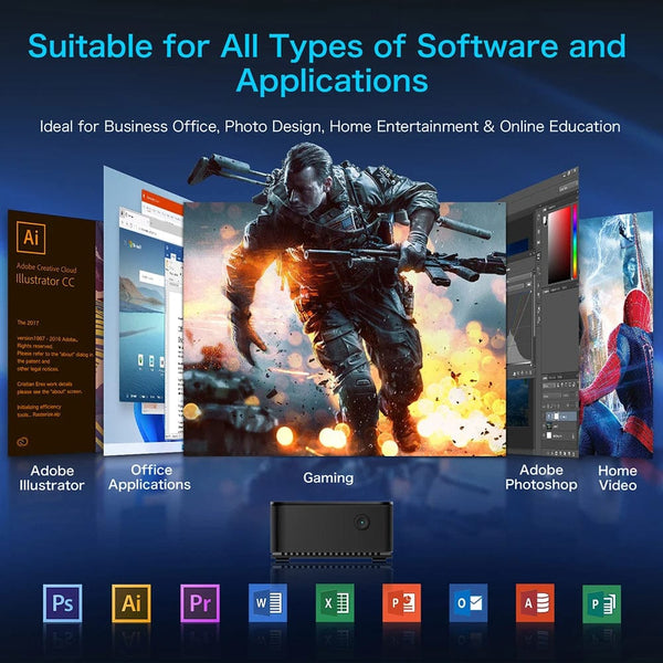 Planet Gates GMK G2 / us / 12GB RAM 512GB ROM MLLSE G2 Mini PC Windows 11 Pro Alder Lake N100 Intel 12th DDR4 12GB RAM 512GB SSD WiFi 6 BT5.2 Desktop Computer Mini Pc Work