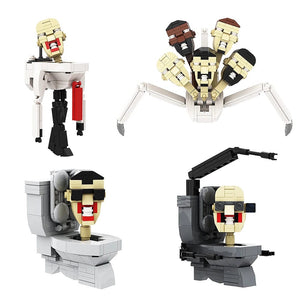 Planet Gates Gobricks MOC Skibidi Toilet Man Monitor Building Blocks Speakerman The Audio and Camera Man ski video eyelet camera man Toys