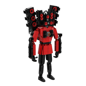 Planet Gates Gobricks MOC Skibidi Toilet Man Monitor Building Blocks Speakerman The Audio and Camera Man ski video eyelet camera man Toys