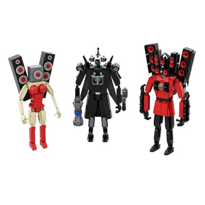 Planet Gates Gobricks MOC Skibidi Toilet Man Monitor Building Blocks Speakerman The Audio and Camera Man ski video eyelet camera man Toys