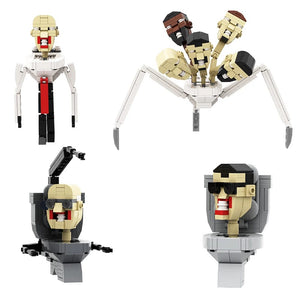 Planet Gates Gobricks MOC Skibidi Toilet Man Monitor Building Blocks Speakerman The Audio and Camera Man ski video eyelet camera man Toys