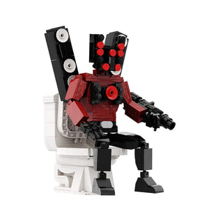 Planet Gates Gobricks MOC Skibidi Toilet Man Monitor Building Blocks Speakerman The Audio and Camera Man ski video eyelet camera man Toys