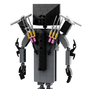 Planet Gates Gobricks MOC Skibidi Toilet Man Monitor Building Blocks Speakerman The Audio and Camera Man ski video eyelet camera man Toys