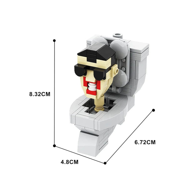 Planet Gates Gobricks MOC Skibidi Toilet Man Monitor Building Blocks Speakerman The Audio and Camera Man ski video eyelet camera man Toys