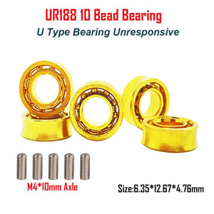 Planet Gates Gold 10 Bead 5PCS 5Pcs Metal Yoyo Bearing UR188 R188 Responsive Unresponsive Bearings with Axles for Yoyo Ball Toy Parts 8 Bead 10 Bead