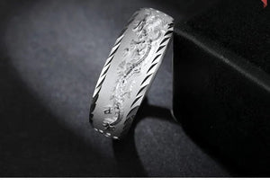 Planet Gates Gold 14 K Ring for Man Luxury Engraving Dragon Adjustable Ring Fashion Jewelry Male Two Color Yellow/White Gold Finger Ring Gift