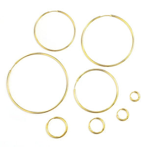 Planet Gates gold / 16mm New Stainless Steel Fashion Small Big Circle Women Hoop Earrings Exaggerated Hoop Ear Loop Smooth Round Earring Party Jewelry