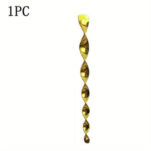 Planet Gates Gold 1pc Garden Patio Decoration: 1pc Bird Repellent Scare Strip, Spiral Wind Spinning Bird Catcher & Wind Chimes - Perfect Memorial Gifts!