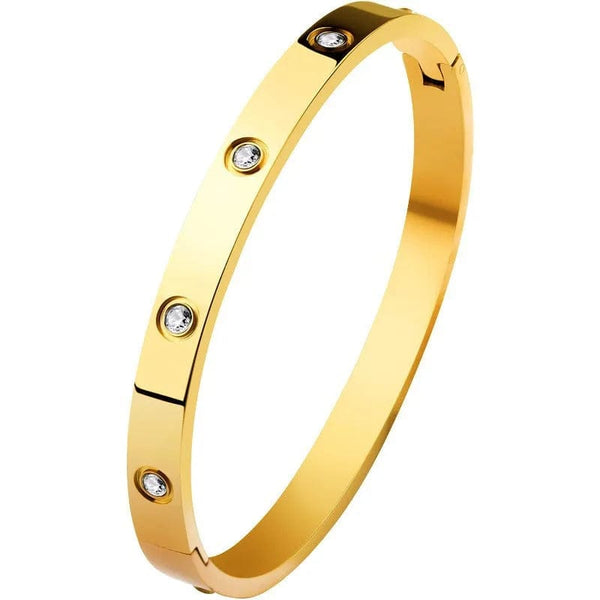 Planet Gates gold 2023 New Trendy Crystal Love Bangles Cubic Zirconia Bracelets Couple Luxuxy Jewelry Stainless Steel Bangles For Women Gift sl295