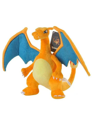 Planet Gates Gold 25CM Charizard Plush Toys Pokemon Fire Type Dragon Anime Soft Stuffed Animal Peluche Doll Toys Gifts