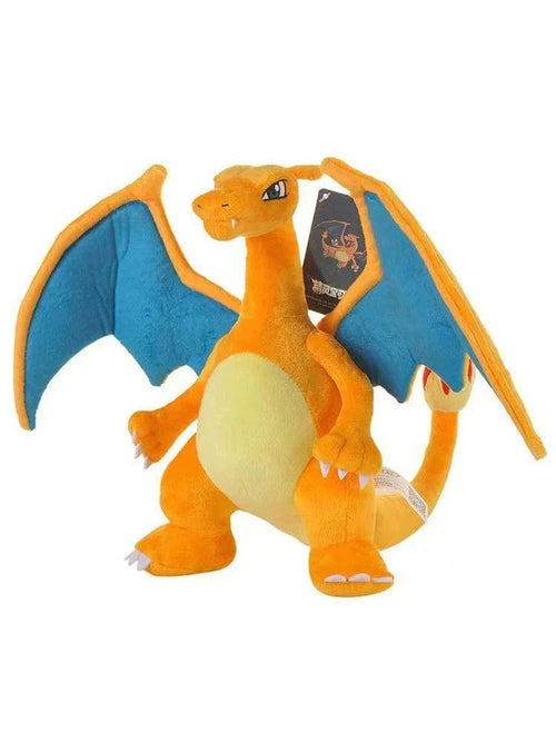 Planet Gates Gold 25CM Charizard Plush Toys Pokemon Fire Type Dragon Anime Soft Stuffed Animal Peluche Doll Toys Gifts