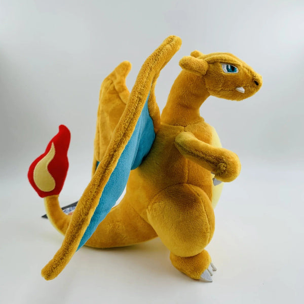 Planet Gates Gold 25CM Charizard Plush Toys Pokemon Fire Type Dragon Anime Soft Stuffed Animal Peluche Doll Toys Gifts