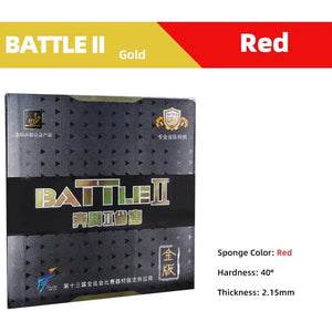 Planet Gates Gold 40 Red 729 Friendship Battle 2 Gold Table Tennis Rubber Tacky Professional Pimples-in Ping Pong Rubber for Intermediate and Advanced