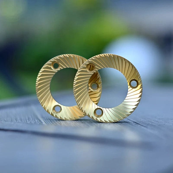 Planet Gates Gold 64mm Flat Burrs with Titanium plating Sweet High-Uniformity Espresso Grinding, Commercial Espresso Coffee Bean Grinder Burrs