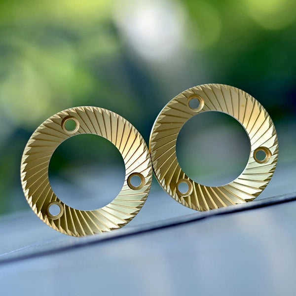 Planet Gates Gold 64mm Flat Burrs with Titanium plating Sweet High-Uniformity Espresso Grinding, Commercial Espresso Coffee Bean Grinder Burrs