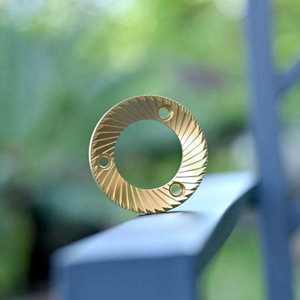 Planet Gates Gold 64mm Flat Burrs with Titanium plating Sweet High-Uniformity Espresso Grinding, Commercial Espresso Coffee Bean Grinder Burrs