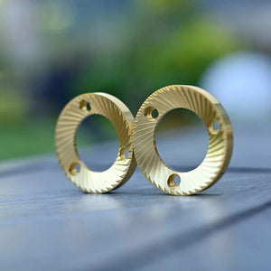 Planet Gates Gold 64mm Flat Burrs with Titanium plating Sweet High-Uniformity Espresso Grinding, Commercial Espresso Coffee Bean Grinder Burrs