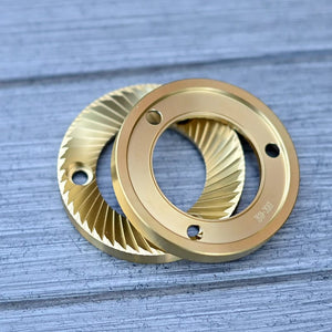 Planet Gates Gold 64mm Flat Burrs with Titanium plating Sweet High-Uniformity Espresso Grinding, Commercial Espresso Coffee Bean Grinder Burrs
