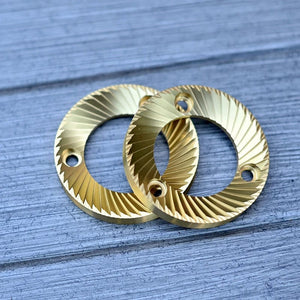 Planet Gates Gold 64mm Flat Burrs with Titanium plating Sweet High-Uniformity Espresso Grinding, Commercial Espresso Coffee Bean Grinder Burrs