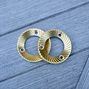 Planet Gates Gold 64mm Flat Burrs with Titanium plating Sweet High-Uniformity Espresso Grinding, Commercial Espresso Coffee Bean Grinder Burrs