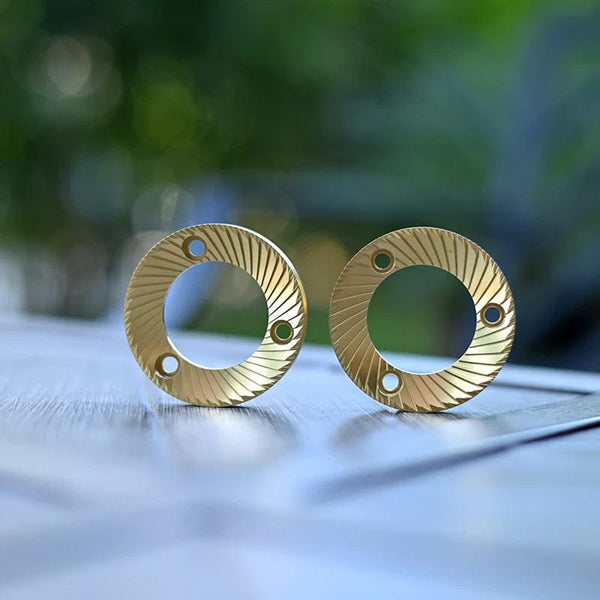 Planet Gates Gold 64mm Flat Burrs with Titanium plating Sweet High-Uniformity Espresso Grinding, Commercial Espresso Coffee Bean Grinder Burrs