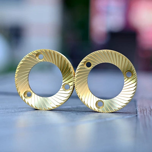 Planet Gates Gold 64mm Flat Burrs with Titanium plating Sweet High-Uniformity Espresso Grinding, Commercial Espresso Coffee Bean Grinder Burrs
