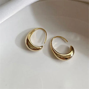 Planet Gates gold 925 Silver Needle Geometric Oval Hoop Earrings For Women Party Wedding Punk Jewelry Gift e551