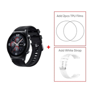 Planet Gates Gold Add Blue Strap / Global Version / Russian Federation HONOR Watch GS 3 Global Version 3D-Curved Glass SmartWatch GS3 1.43" AMOLED Screen 8 channel Accurate Health Monitoring Watch