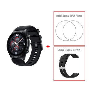 Planet Gates Gold Add Blue Strap / Global Version / Russian Federation HONOR Watch GS 3 Global Version 3D-Curved Glass SmartWatch GS3 1.43" AMOLED Screen 8 channel Accurate Health Monitoring Watch