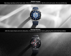 Planet Gates Gold Add Blue Strap / Global Version / Russian Federation HONOR Watch GS 3 Global Version 3D-Curved Glass SmartWatch GS3 1.43" AMOLED Screen 8 channel Accurate Health Monitoring Watch