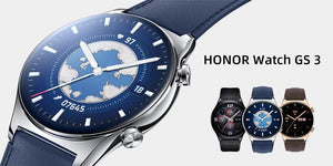 Planet Gates Gold Add Blue Strap / Global Version / Russian Federation HONOR Watch GS 3 Global Version 3D-Curved Glass SmartWatch GS3 1.43" AMOLED Screen 8 channel Accurate Health Monitoring Watch