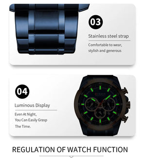 Planet Gates gold-box CURREN Men’s Watches Top Brand Big Sport Watch Luxury Men Military Steel Quartz Wrist Watches Chronograph Gold Design Male Clock