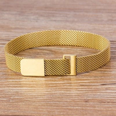 Planet Gates Gold Classic Stainless Steel Magnetic Mesh Strap Bracelets Watch Strap 7 Colors Choice For Men and Women Lovers Bangle Jewelry Gift