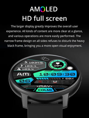 Planet Gates GOLD COLMI I31 Smartwatch 1.43 Inch AMOLED Screen 100 Sports Modes 7 Day Battery Life Always On Display Smart Watch Men Women