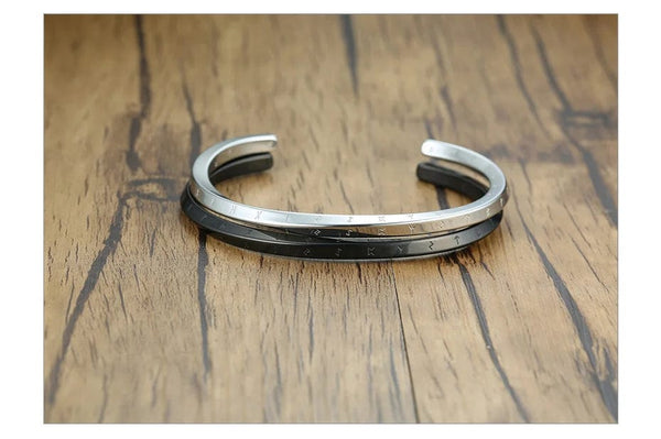 Planet Gates Gold Color / 64mm Dia. Vnox Retro Nordic Vikings Cuff Bangle Bracelets for Men, Stainless Steel Mobius Norse Mythology Runes Amulet Jewelry Dad Gfit