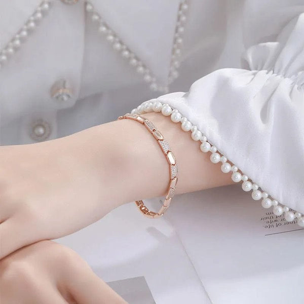 Planet Gates Gold-color / CHINA / 17.5cm with 2 cm MxGxFam  ( 17 cm 19 cm ) 18 k Plated Gold Color Mirco Zircon Watch Bracelets For Women Fashion Jewelry