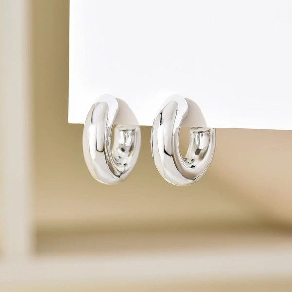 Planet Gates Gold-color Trendy Circle Twists Hoop Earring for Women Simple Temperament Hyperbole Gold Color Ear Daily Wear Jewelry Party Gifts