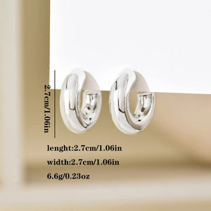 Planet Gates Gold-color Trendy Circle Twists Hoop Earring for Women Simple Temperament Hyperbole Gold Color Ear Daily Wear Jewelry Party Gifts