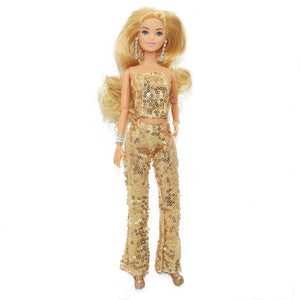 Planet Gates Gold-Female / Doll with Clothes New 30cm Height Female/ Male Doll Couple Doll with Clothes Suit Dress Up Toys for Children