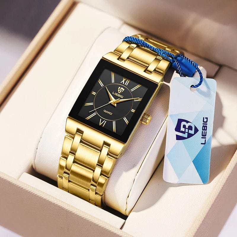 Planet Gates gold for men LiEBIG Fashion Ladies Watches Female Girl Male Clock Luxury Full Steel Golden Quartz Wristwatches For Women Mens Relogio Feminin