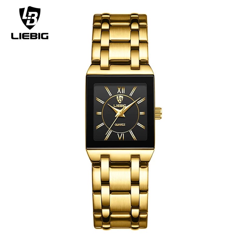 Planet Gates gold for men LiEBIG Fashion Ladies Watches Female Girl Male Clock Luxury Full Steel Golden Quartz Wristwatches For Women Mens Relogio Feminin