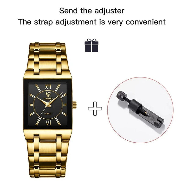 Planet Gates gold for men LiEBIG Fashion Ladies Watches Female Girl Male Clock Luxury Full Steel Golden Quartz Wristwatches For Women Mens Relogio Feminin