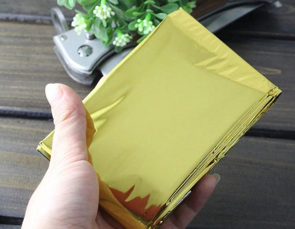 Planet Gates Gold Hot Outdoor Waterproof Emergency Bag Insulation Disaster SOS Aid Life-saving Survival  Rescue Insulation Blanket Hike 210*140CM