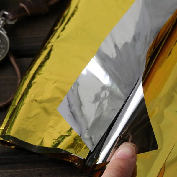 Planet Gates Gold Hot Outdoor Waterproof Emergency Bag Insulation Disaster SOS Aid Life-saving Survival  Rescue Insulation Blanket Hike 210*140CM