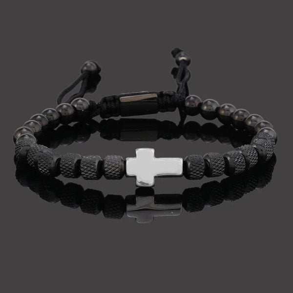Planet Gates GOLD Luxury Stainless Steel Cross Charms Man Bracelet For Women Titanium Steel Beaded Jewelry Gift