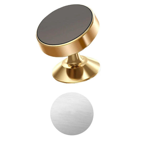 Planet Gates Gold Magnetic Car Phone Holder Magnet Mount Mobile Cell Phone Stand Telefon GPS Support Strong Adsorption Stable Metal Material
