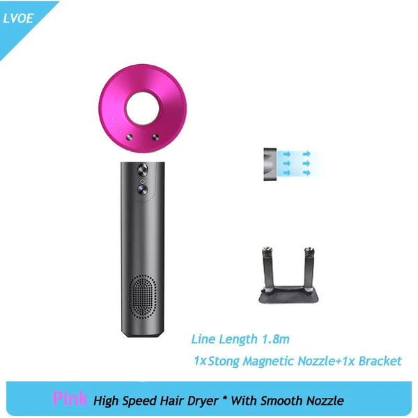 Planet Gates Gold One Nozzle / us Professional High Speed Hair Dryer Negative Ion 5 Attachment 1600W Constant Temperature Hair Care Fast Anion Electric Hair Dryer